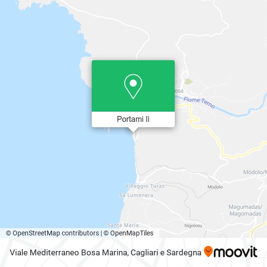 Mappa Viale Mediterraneo Bosa Marina