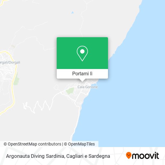 Mappa Argonauta Diving Sardinia