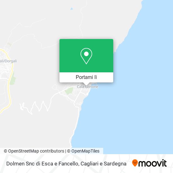 Mappa Dolmen Snc di Esca e Fancello