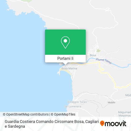 Mappa Guardia Costiera Comando Circomare Bosa