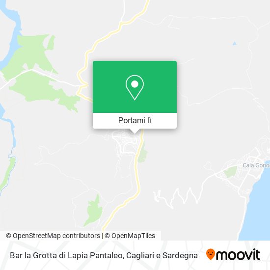 Mappa Bar la Grotta di Lapia Pantaleo
