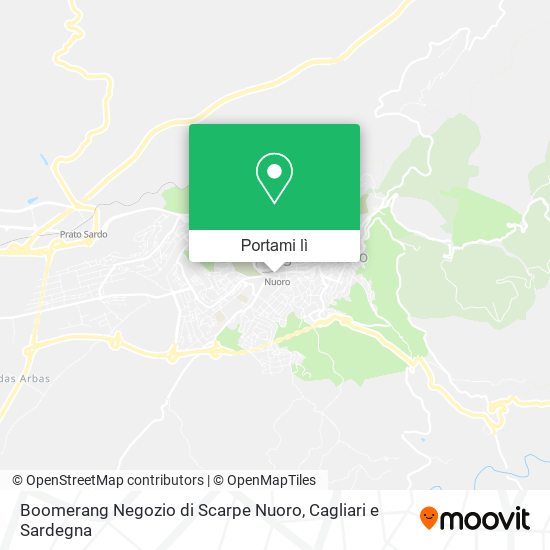 Mappa Boomerang Negozio di Scarpe Nuoro