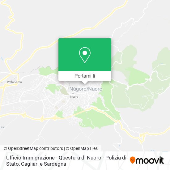 Mappa Ufficio Immigrazione - Questura di Nuoro - Polizia di Stato