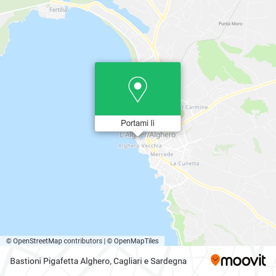 Mappa Bastioni Pigafetta Alghero