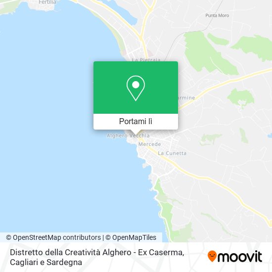 Mappa Distretto della Creatività Alghero - Ex Caserma