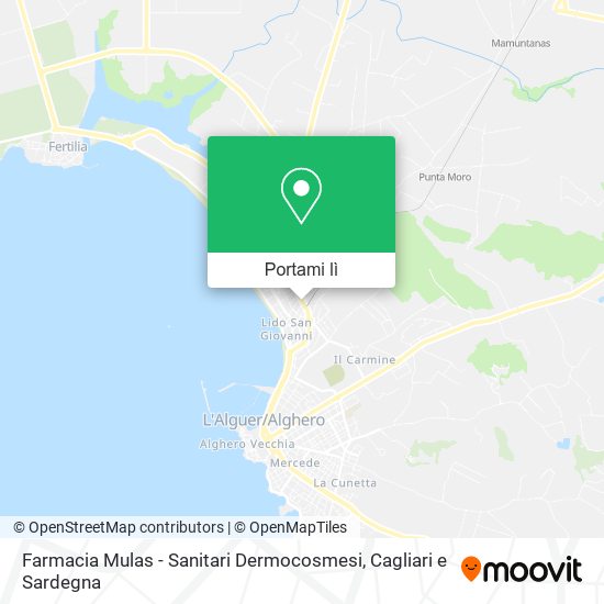 Mappa Farmacia Mulas - Sanitari Dermocosmesi
