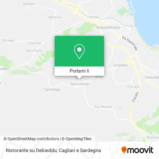Mappa Ristorante su Debieddu