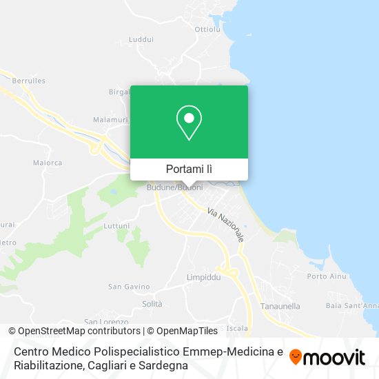 Mappa Centro Medico Polispecialistico Emmep-Medicina e Riabilitazione