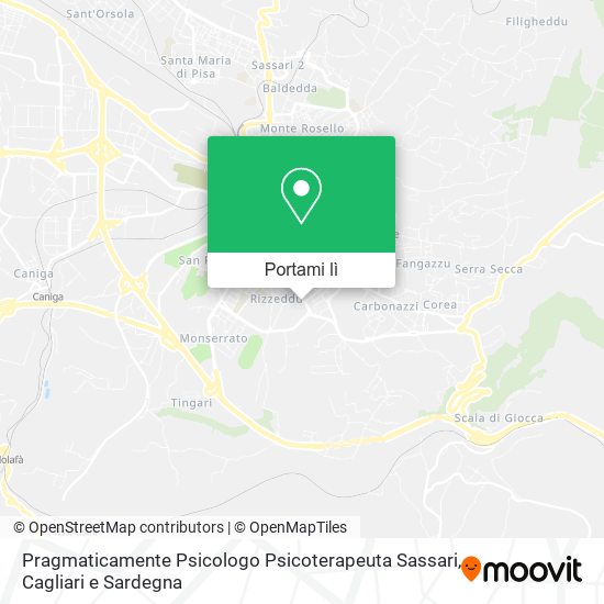Mappa Pragmaticamente Psicologo Psicoterapeuta Sassari