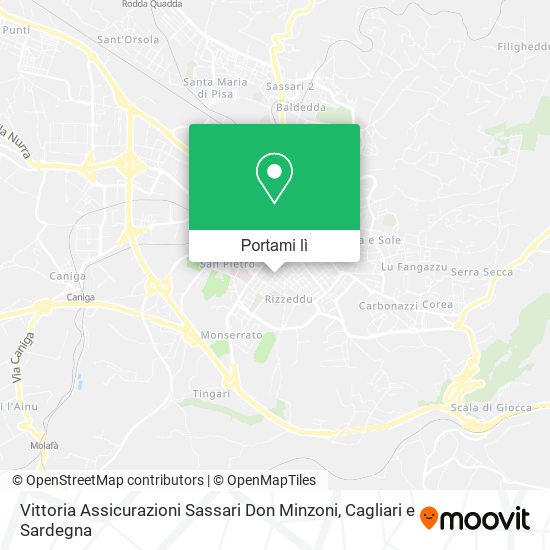 Mappa Vittoria Assicurazioni Sassari Don Minzoni