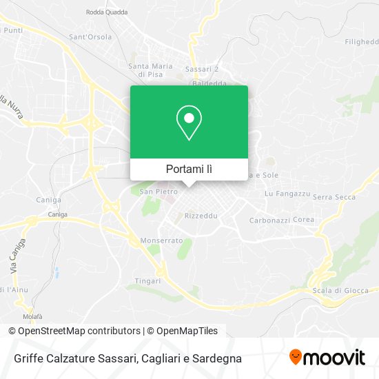 Mappa Griffe Calzature Sassari