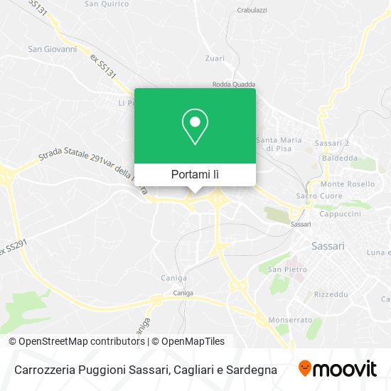 Mappa Carrozzeria Puggioni Sassari