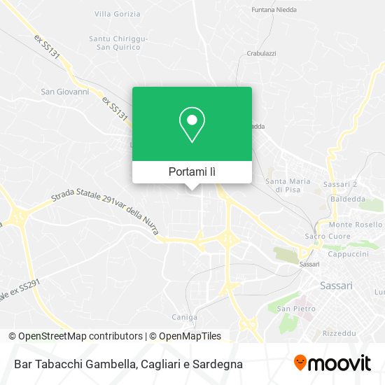 Mappa Bar Tabacchi Gambella