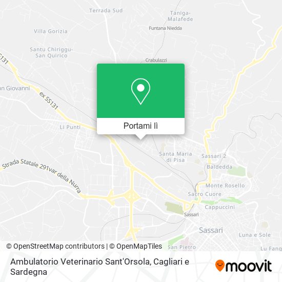 Mappa Ambulatorio Veterinario Sant'Orsola