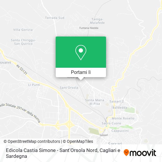 Mappa Edicola Castia Simone - Sant'Orsola Nord