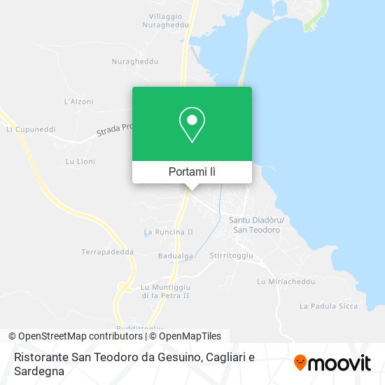 Mappa Ristorante San Teodoro da Gesuino