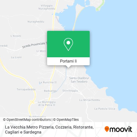 Mappa La Vecchia Metro Pizzeria, Cozzeria, Ristorante