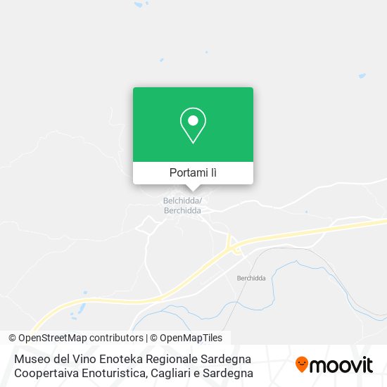 Mappa Museo del Vino Enoteka Regionale Sardegna Coopertaiva Enoturistica