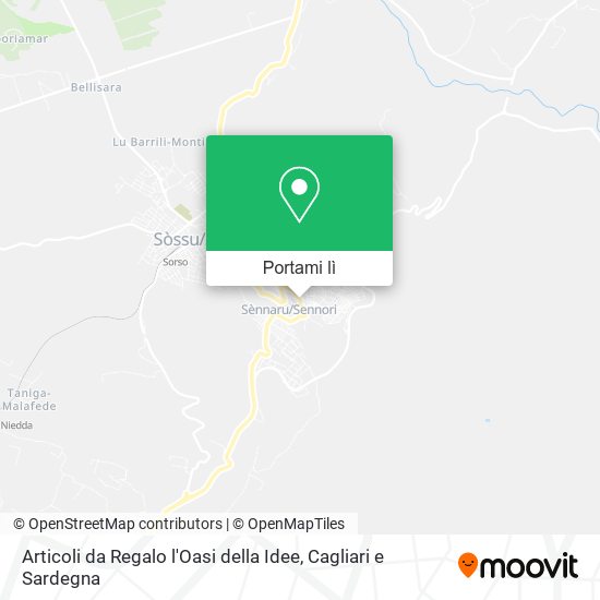 Mappa Articoli da Regalo l'Oasi della Idee