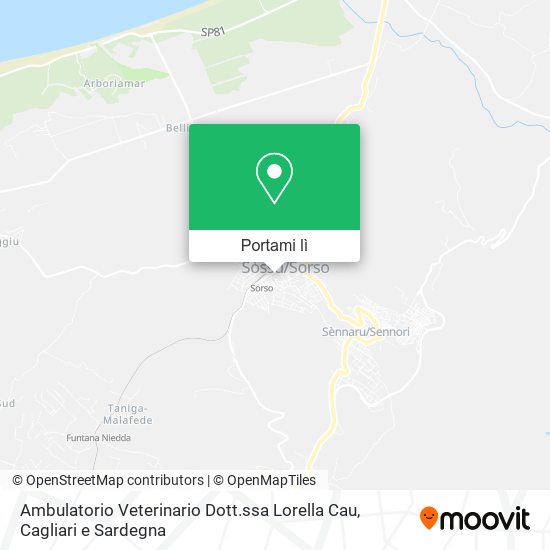 Mappa Ambulatorio Veterinario Dott.ssa Lorella Cau