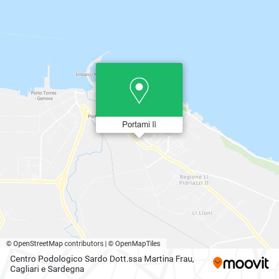 Mappa Centro Podologico Sardo Dott.ssa Martina Frau