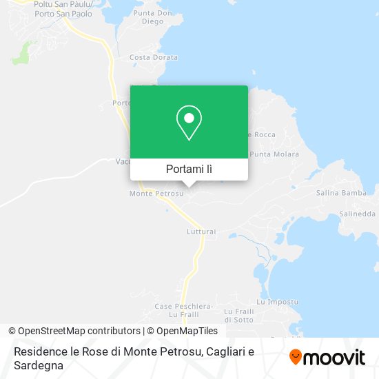 Mappa Residence le Rose di Monte Petrosu