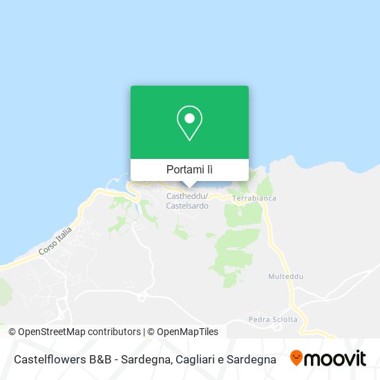 Mappa Castelflowers B&B - Sardegna