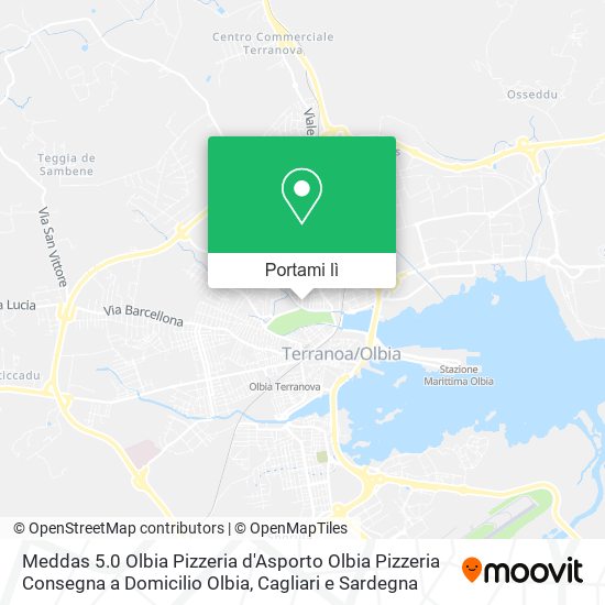 Mappa Meddas 5.0 Olbia Pizzeria d'Asporto Olbia Pizzeria Consegna a Domicilio Olbia
