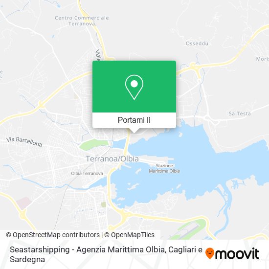 Mappa Seastarshipping - Agenzia Marittima Olbia