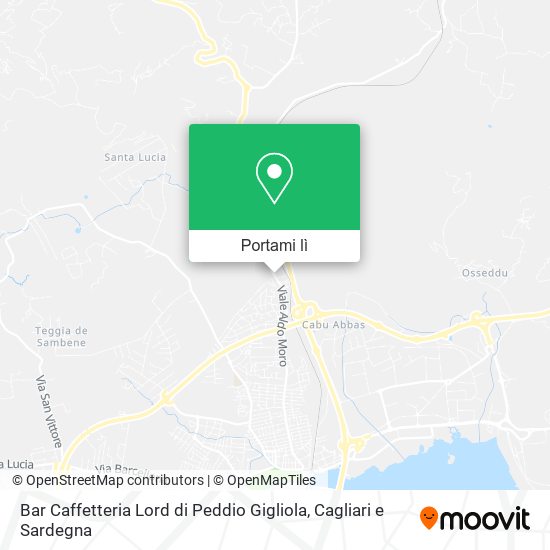 Mappa Bar Caffetteria Lord di Peddio Gigliola