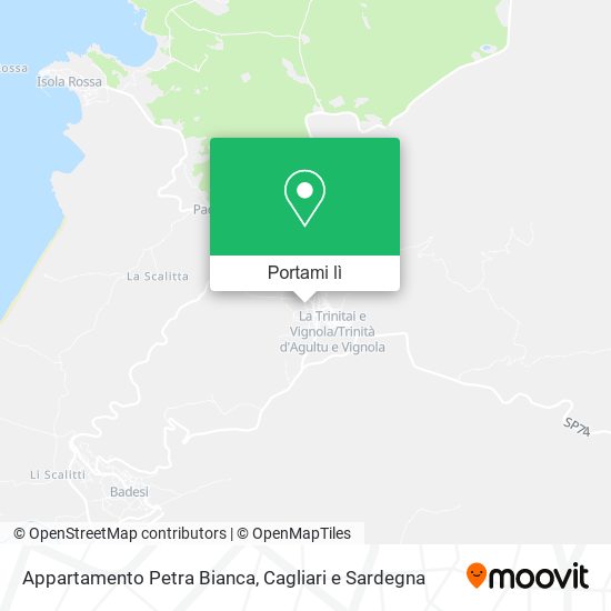 Mappa Appartamento Petra Bianca