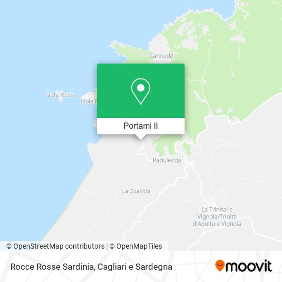 Mappa Rocce Rosse Sardinia