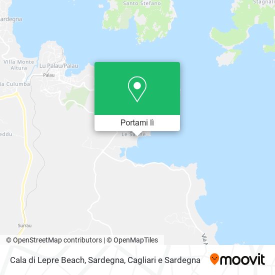 Mappa Cala di Lepre Beach, Sardegna
