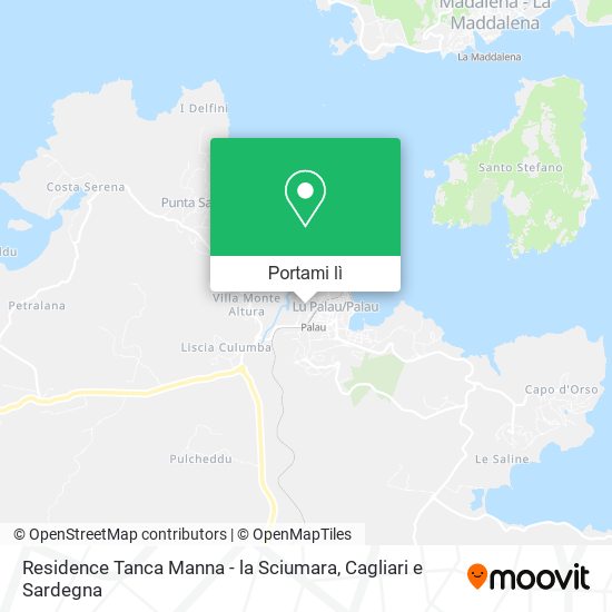 Mappa Residence Tanca Manna - la Sciumara