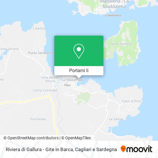 Mappa Riviera di Gallura - Gite in Barca