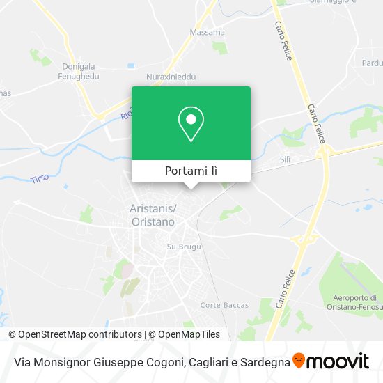 Mappa Via Monsignor Giuseppe Cogoni