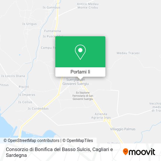 Mappa Consorzio di Bonifica del Basso Sulcis