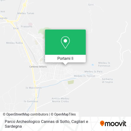 Mappa Parco Archeologico Cannas di Sotto