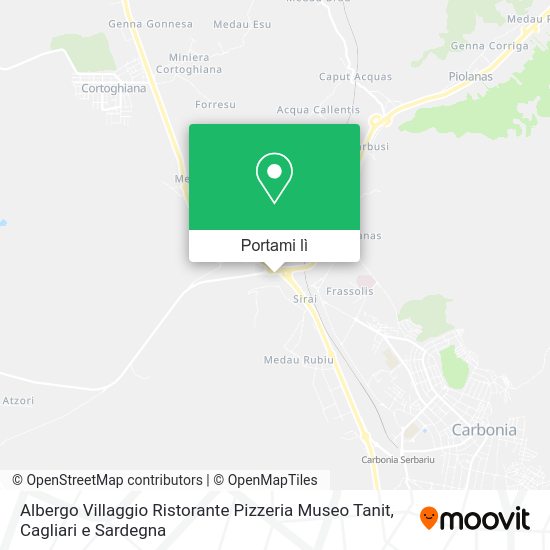 Mappa Albergo Villaggio Ristorante Pizzeria Museo Tanit