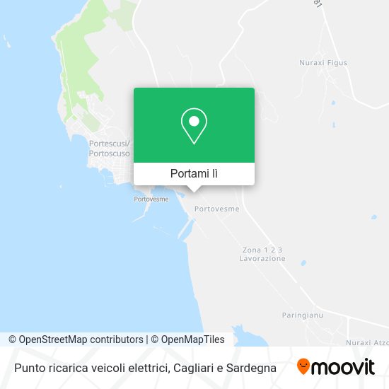 Mappa Punto ricarica veicoli elettrici