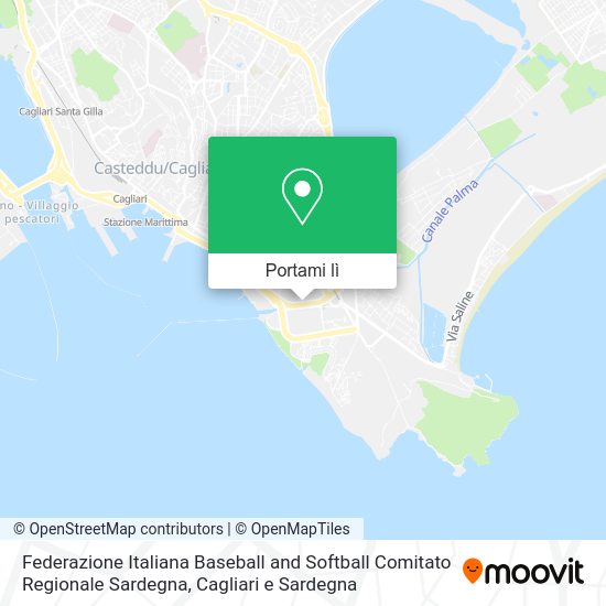 Mappa Federazione Italiana Baseball and Softball Comitato Regionale Sardegna