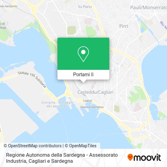 Mappa Regione Autonoma della Sardegna - Assessorato Industria