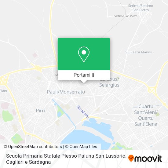 Mappa Scuola Primaria Statale Plesso Paluna San Lussorio