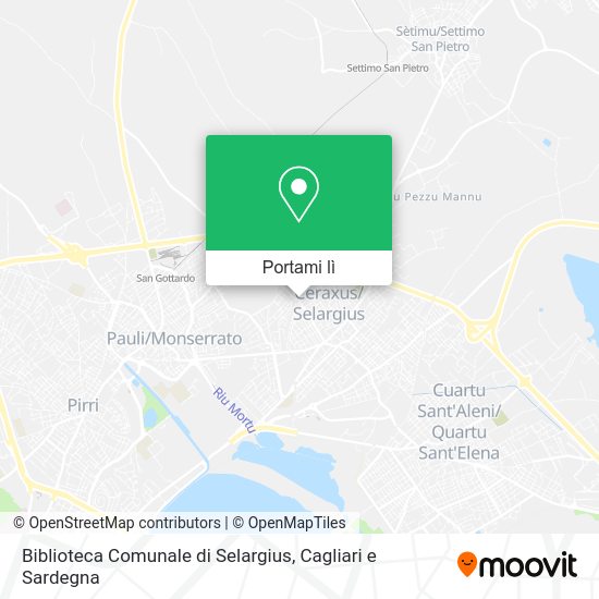 Mappa Biblioteca Comunale di Selargius