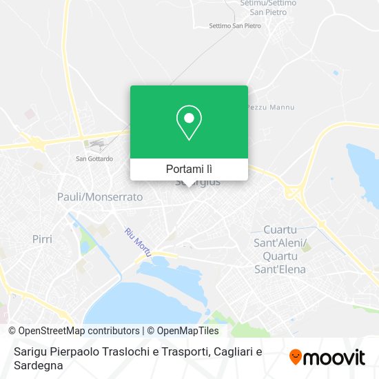 Mappa Sarigu Pierpaolo Traslochi e Trasporti
