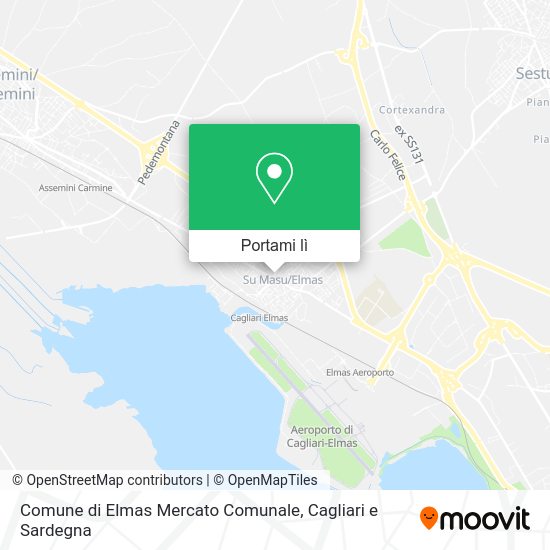 Mappa Comune di Elmas Mercato Comunale
