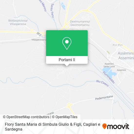 Mappa Flory Santa Maria di Simbula Giulio & Figli
