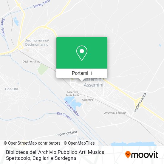 Mappa Biblioteca dell'Archivio Pubblico Arti Musica Spettacolo