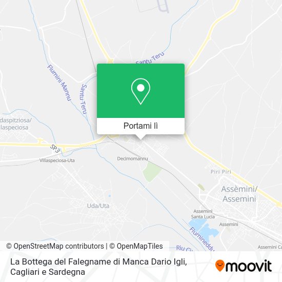 Mappa La Bottega del Falegname di Manca Dario Igli