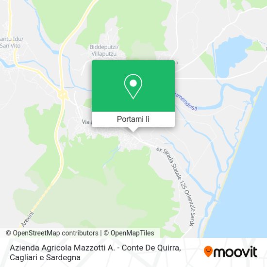 Mappa Azienda Agricola Mazzotti A. - Conte De Quirra